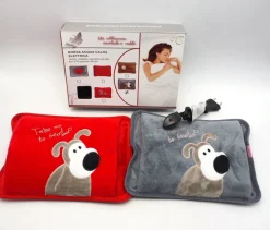 BORSA ACQUA CALDA ELETTRICA RETTANGOLARE CON TASCA 27X19CM ASSORTITO