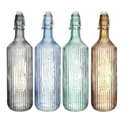 BOTTIGLIA TONDA 1LT IN VETRO ASSORTITA