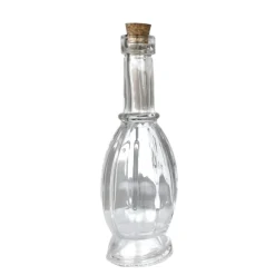 BOTTIGLIETTA FIASCHETTO CON TAPPO IN SUGHERO 50ML IN VETRO TRASPARENTE
