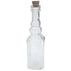 BOTTIGLIETTA QUADRATA CON TAPPO IN SUGHERO 50ML IN VETRO TRASPARENTE