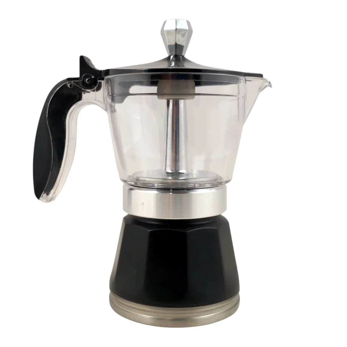 CAFFETTERA 3 TAZZE INDUCTA IN ACCIAIO INOX E VETRO