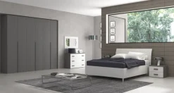 CAMERA COMPLETA LOFT FANGO E BIANCO FRASSINATO