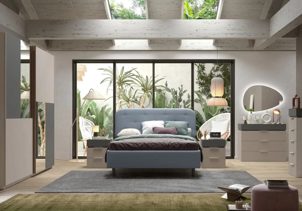 CAMERA COMPLETA AMALTI CASHMERE E ANTRACITE