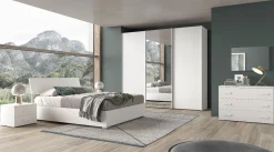 Camera da letto completa bianco frassinato CITY NEW