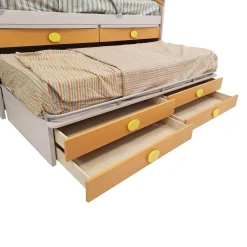 CAMERETTA GIESSEGI A PONTE MOD. JOB CENERE WOOD PANNA E ALBICOCCA