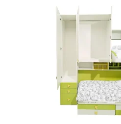 CAMERETTA GIESSEGI SOPPALCO MOD. JOB COMPOSIZIONE RUGBY BIANCO/PERA E GIALLO OPACO