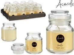 CANDELA CON COPERCHIO IN VETRO VANIGLIA : vendita online CANDELA CON COPERCHIO IN VETRO VANIGLIA in offerta