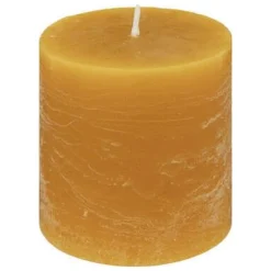 CANDELA ROTONDA OLIA GIALLO OCRA D 6.7 X H 7CM: vendita online CANDELA ROTONDA OLIA GIALLO OCRA D 6.7 X H 7CM in offerta