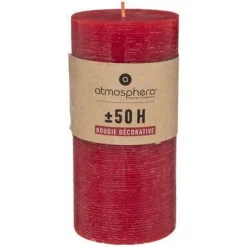 CANDELA ROTONDA OLIA ROSSA D 6.8 X H 14CM: vendita online CANDELA ROTONDA OLIA ROSSA D 6.8 X H 14CM in offerta