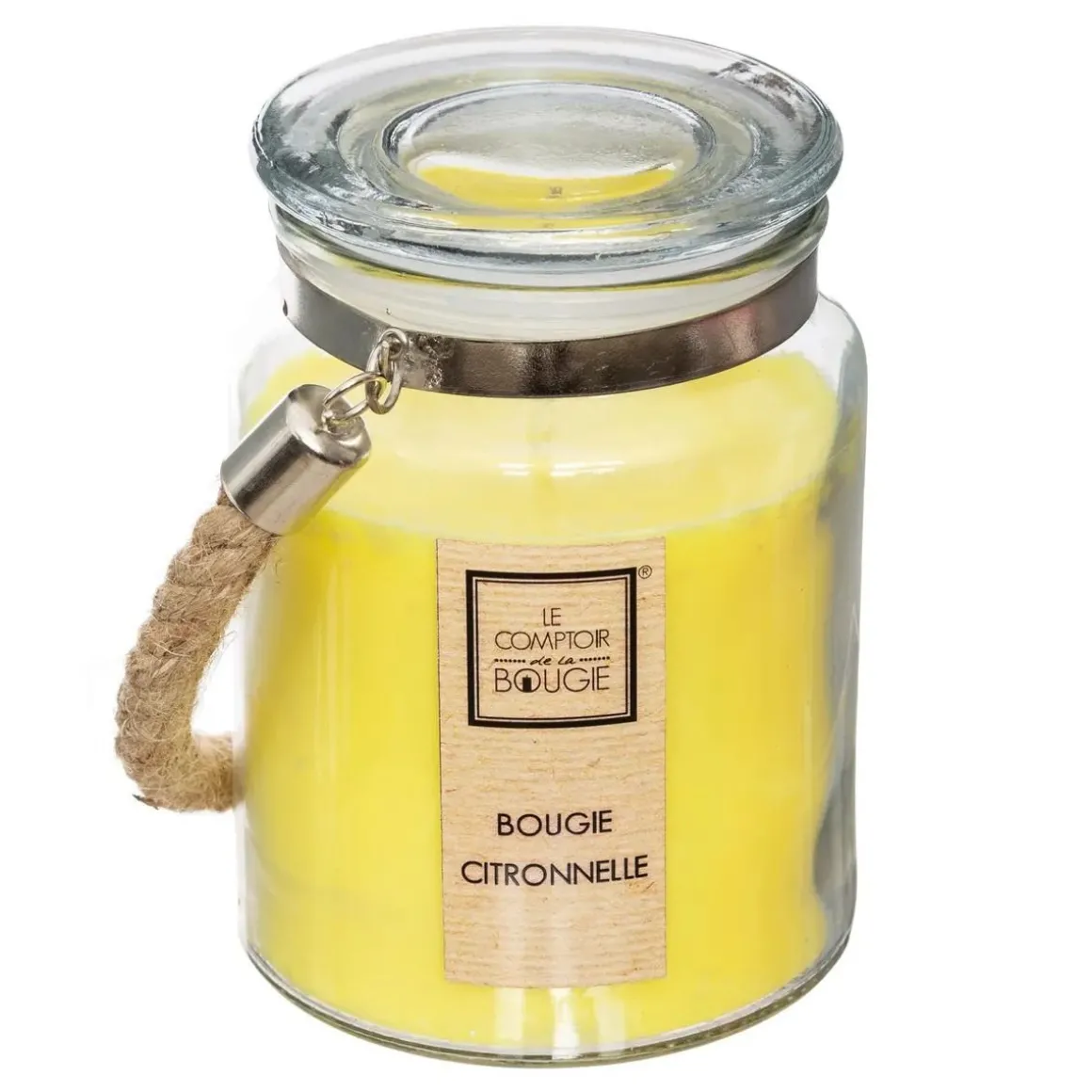 CANDELA ALLA CITRONELLA 500GR IN VASETTO IN VETRO: vendita online CANDELA ALLA CITRONELLA 500GR IN VASETTO IN VETRO in offerta