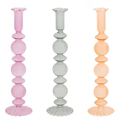 CANDELABRO PILA IN VETRO DIAM. 7.8 H. 30.5CM ASSORTITO : vendita online CANDELABRO PILA IN VETRO DIAM. 7.8 H. 30.5CM ASSORTITO in offerta