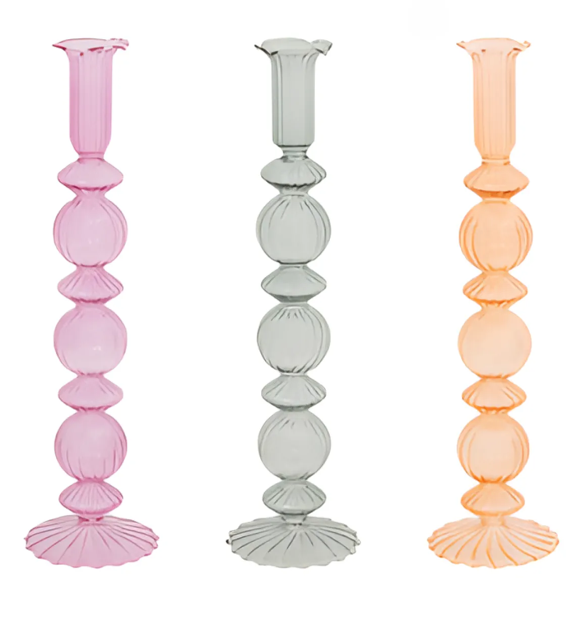 CANDELABRO PILA IN VETRO DIAM. 7.8 H. 30.5CM ASSORTITO : vendita online CANDELABRO PILA IN VETRO DIAM. 7.8 H. 30.5CM ASSORTITO in offerta