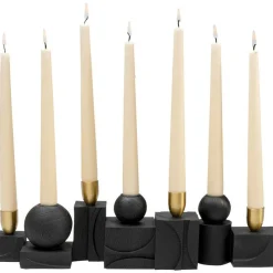 CANDELABRO VISTA NERO 40.5X8.5 H 12CM: vendita online CANDELABRO VISTA NERO 40.5X8.5 H 12CM in offerta