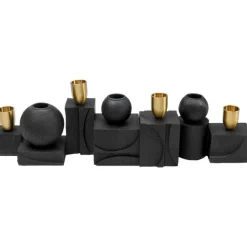 CANDELABRO VISTA NERO 40.5X8.5 H 12CM: vendita online CANDELABRO VISTA NERO 40.5X8.5 H 12CM in offerta