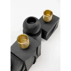 CANDELABRO VISTA NERO 40.5X8.5 H 12CM: vendita online CANDELABRO VISTA NERO 40.5X8.5 H 12CM in offerta