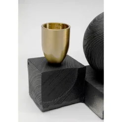 CANDELABRO VISTA NERO 40.5X8.5 H 12CM: vendita online CANDELABRO VISTA NERO 40.5X8.5 H 12CM in offerta
