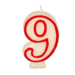 CANDELA PER COMPLEANNO 9 BIANCO H 7.3CM: vendita online CANDELA PER COMPLEANNO 9 BIANCO H 7.3CM in offerta