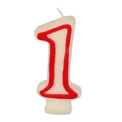 CANDELA PER COMPLEANNO 1 BIANCO H 7.3CM: vendita online CANDELA PER COMPLEANNO 1 BIANCO H 7.3CM in offerta