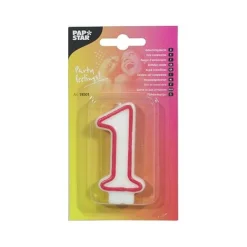 CANDELA PER COMPLEANNO 1 BIANCO H 7.3CM: vendita online CANDELA PER COMPLEANNO 1 BIANCO H 7.3CM in offerta