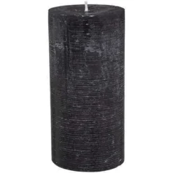 CANDELA ROTONDA OLIA NERA D 6.8 X H 14CM: vendita online CANDELA ROTONDA OLIA NERA D 6.8 X H 14CM in offerta