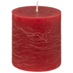 CANDELA ROTONDA OLIA ROSSA D 6.7X H 7CM: vendita online CANDELA ROTONDA OLIA ROSSA D 6.7X H 7CM in offerta