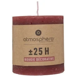 CANDELA ROTONDA OLIA ROSSA D 6.7X H 7CM: vendita online CANDELA ROTONDA OLIA ROSSA D 6.7X H 7CM in offerta