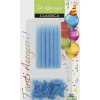 CANDELINE PER TORTA 12 PEZZI+BASI CELESTE: vendita online CANDELINE PER TORTA 12 PEZZI+BASI CELESTE in offerta