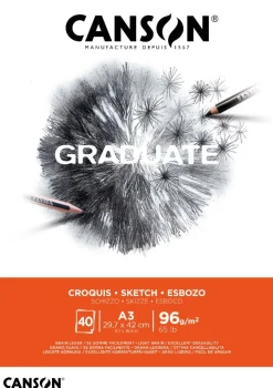 CANSON - ALBUM GRADUATE PER SCHIZZO A3 40 FOGLI: vendita online CANSON - ALBUM GRADUATE PER SCHIZZO A3 40 FOGLI in offerta