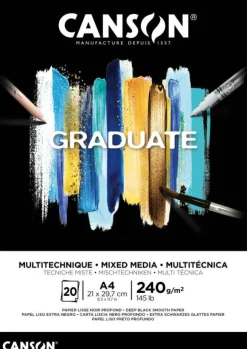 CANSON - ALBUM GRADUATE PER TECNICHE MISTE A4 20 FOGLI NERI: vendita online CANSON - ALBUM GRADUATE PER TECNICHE MISTE A4 20 FOGLI NERI in offerta