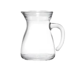 CARAFFA CON MANICO IN VETRO TRASPARENTE 500CC
