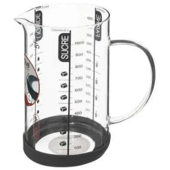 CARAFFA GRADUATA IN VETRO BOROSILICATO 16X10 H. 17CM 1LT