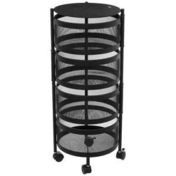CARRELLO DA CUCINA IN METALLO MAYAJ CM 76X33 NERO