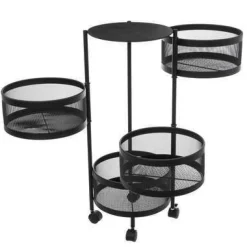 CARRELLO DA CUCINA IN METALLO MAYAJ CM 76X33 NERO