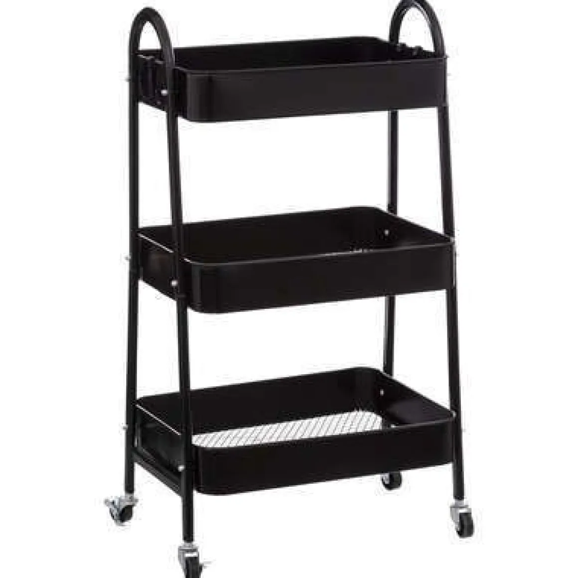 CARRELLO DA CUCINA IN METALLO 44X32 H. 80CM NERO