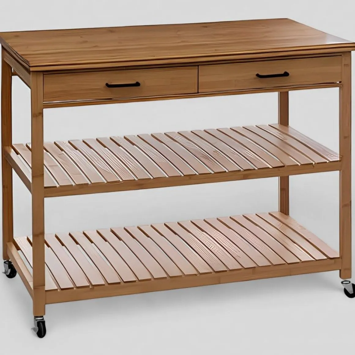 CARRELLO/BANCONE IN BAMBOO 108X60 H.90CM NATURALE