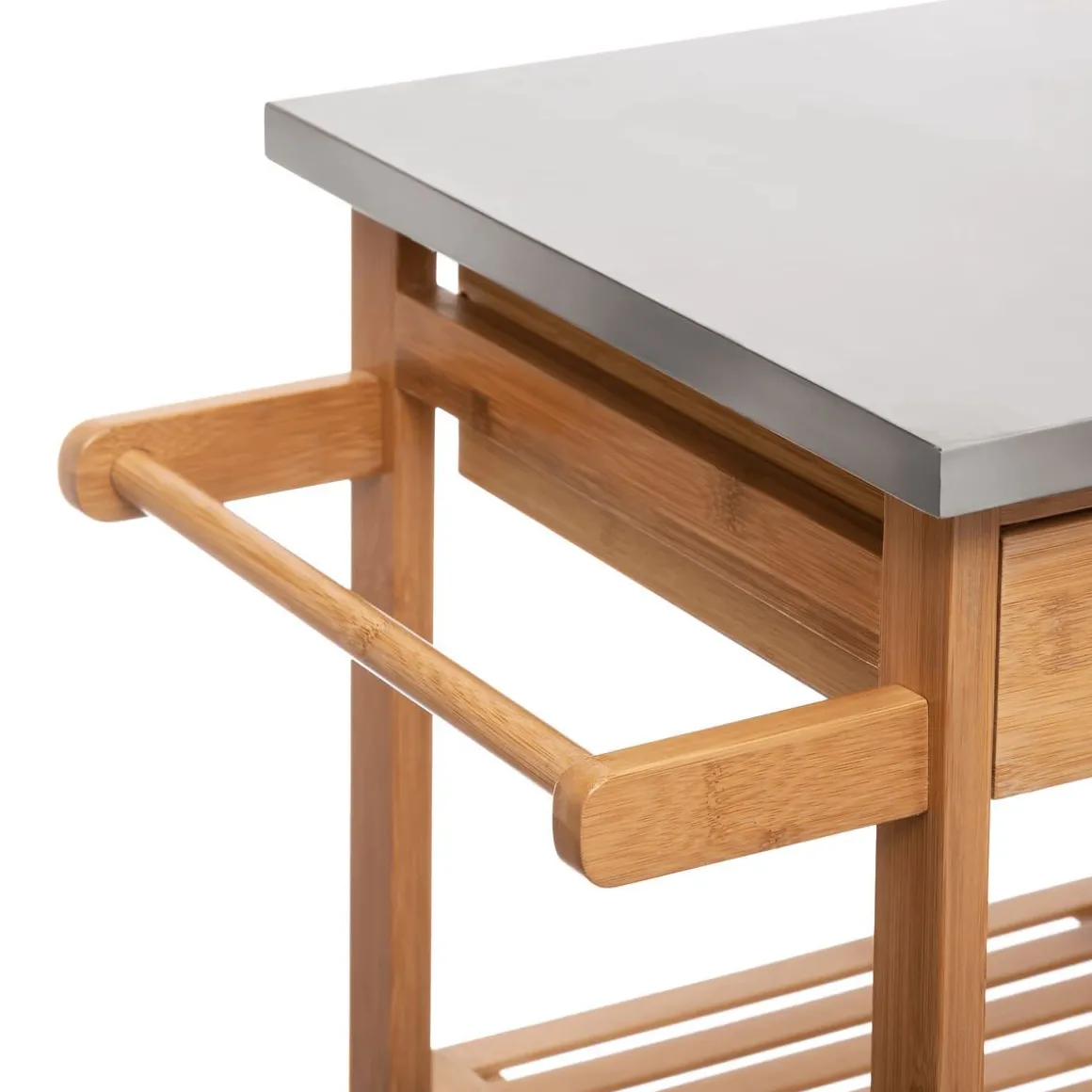 CARRELLO DA CUCINA IN BAMBOO 76X37 H.86CM NATURALE