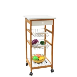 CARRELLO DA CUCINA IN LEGNO CM 37X37 H.80 MIELE