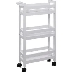 CARRELLO DA CUCINA IN MDF RAOUL 40X15 H. 75CM BIANCO