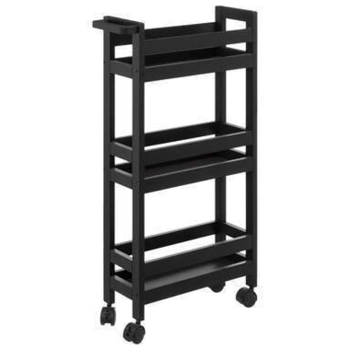 CARRELLO DA CUCINA RAOUL IN MDF 40X15 H.75CM NERO