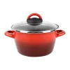 CASSERUOLA 2 MANICI LINEA SFUMATO ROSSO DIAM.20CM