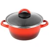 CASSERUOLA 2 MANICI LINEA SFUMATO ROSSO DIAM.24CM