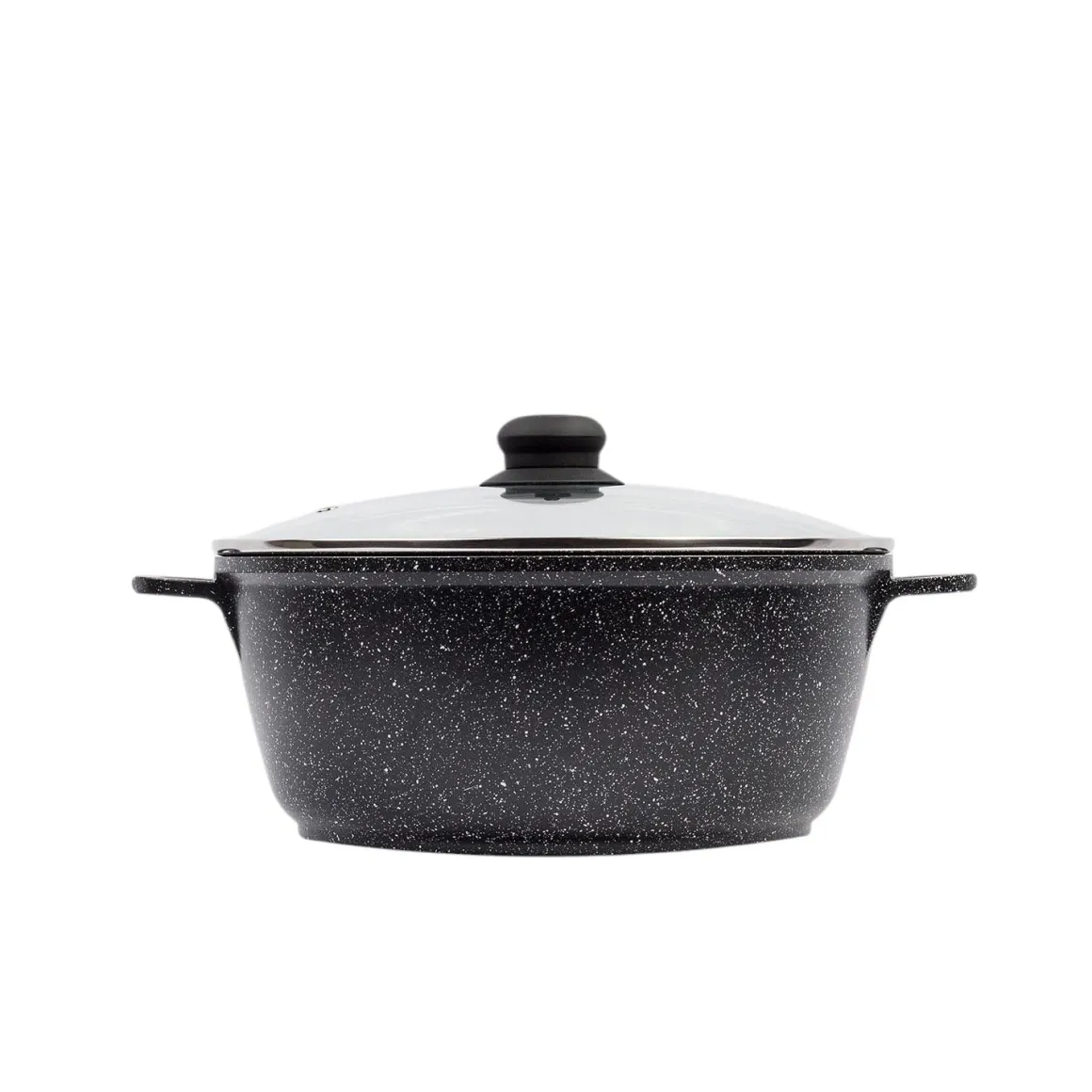 CASSERUOLA 2 MANICI VULCANIA CON COPERCHIO IN VETRO DIAM. 36CM