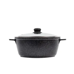 CASSERUOLA 2 MANICI VULCANIA CON COPERCHIO IN VETRO DIAM. 40CM