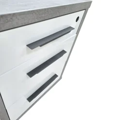 Cassettiera al miglior prezzo in Bianco Laccato con Ruote