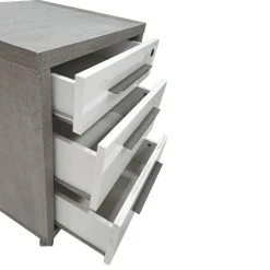 Cassettiera al miglior prezzo in Bianco Laccato con Ruote
