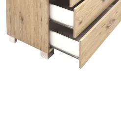 CASSETTIERA 5 CASSETTI in laminato QUERCIA NATURALE 80X44 cm: prezzi bassi