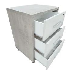 CASSETTIERA CEMENTO E OSSIDO BIANCO: MODELLO DOUBLE