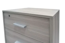 Cassettiera con Serratura e Ruote: Cassettiera in Olmo