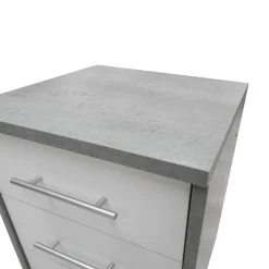 Cassettiera Economica: Cassettiera Bianca e Beton modello Omega