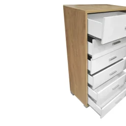 CASSETTIERA MOD. QUADRANTE CM 70X41 H.124 NOCE STELVIO E OSSIDO BIANCO : vendita online CASSETTIERA MOD. QUADRANTE CM 70X41 H.124 NOCE STELVIO E OSSIDO BIANCO in offerta